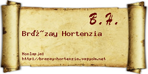 Brázay Hortenzia névjegykártya